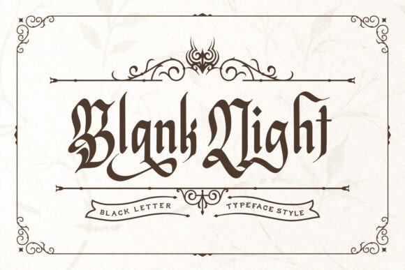 Blank Night: A Blackletter Font That Actually Works in Real Branding