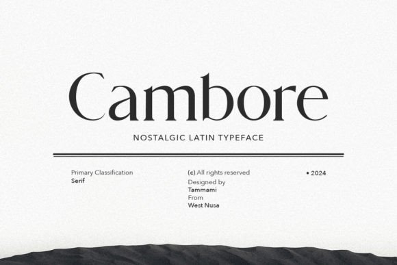 Cambore: A Latin Serif Font That Elevates Handmade Design