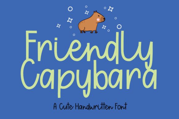 Friendly Capybara Font: Handwritten Charm for Real Craft Projects