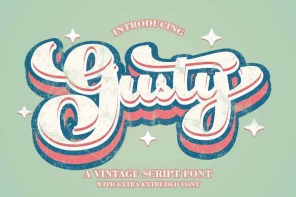 Gusty: A Retro Script Font That Adds Soul to Digital Layouts