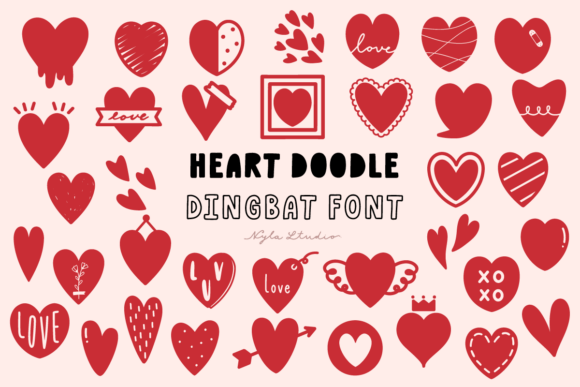 Heart Doodle: A Playful Dingbat Font for Warm, Human-Centered Web Design