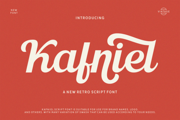Kafniel: A Retro Script Font That Sells Handmade Goods