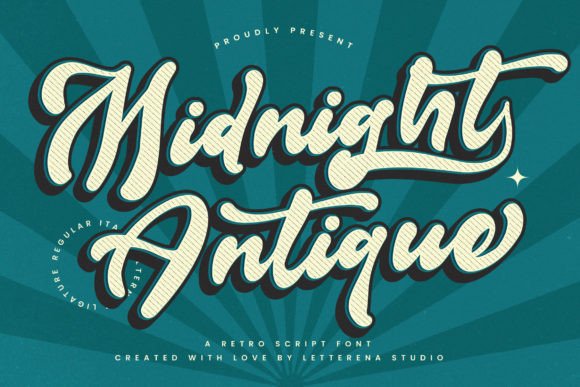 Midnight Antique: A Vintage Script Font That Elevates Digital Branding