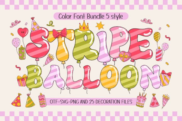 Stripe Balloon: A Playful Color Font for Digital Branding