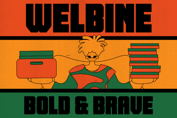 Welbine: A Bold, Retro-Futuristic Sans Serif Font for Standout Branding